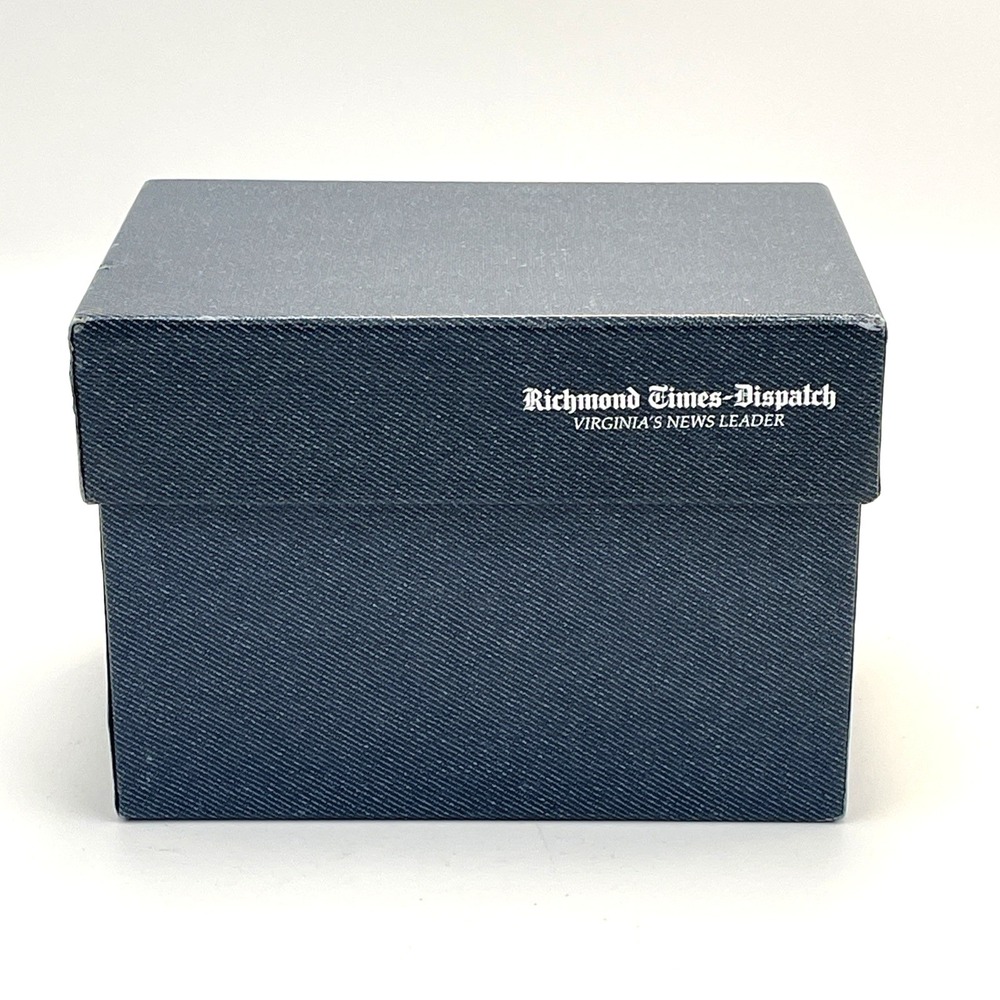 VTG Richmond Times Dispatch Recipe Box Recipe Cards & Dividers Cardboard File